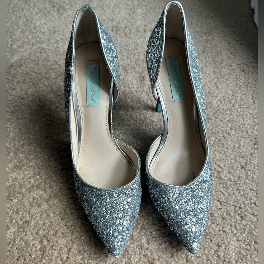 Betsey Johnson Sally Glitter Heels